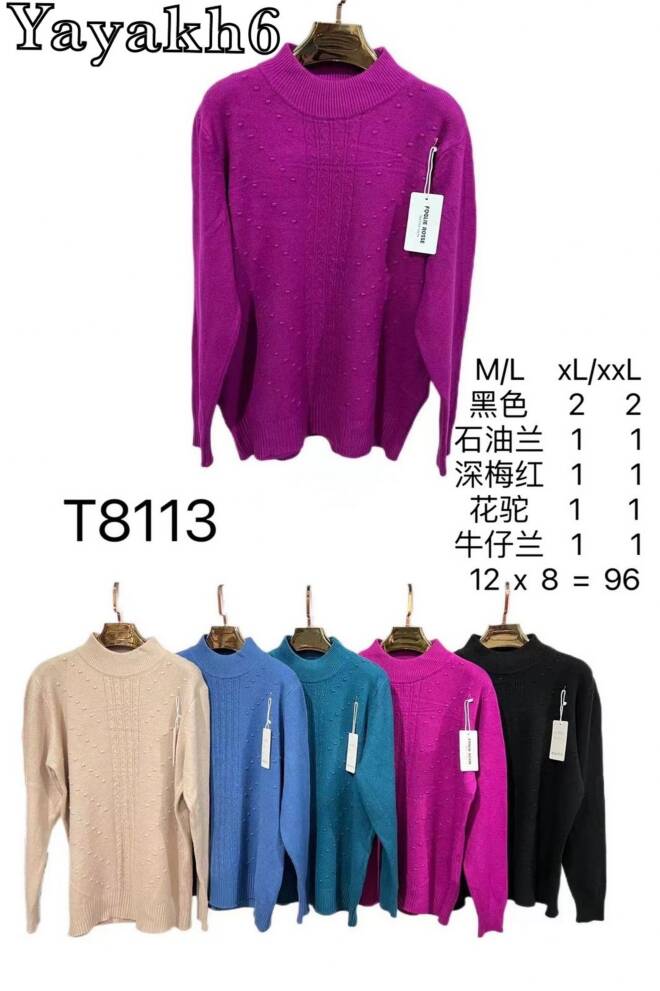 Sweter damskie T8113 Mix KOLOR  M-2XL